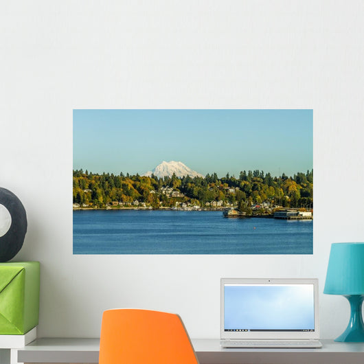 Olympia Waterfront with Mt Washington Wall Decal