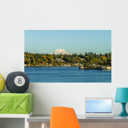 Olympia Waterfront with Mt Washington Wall Decal