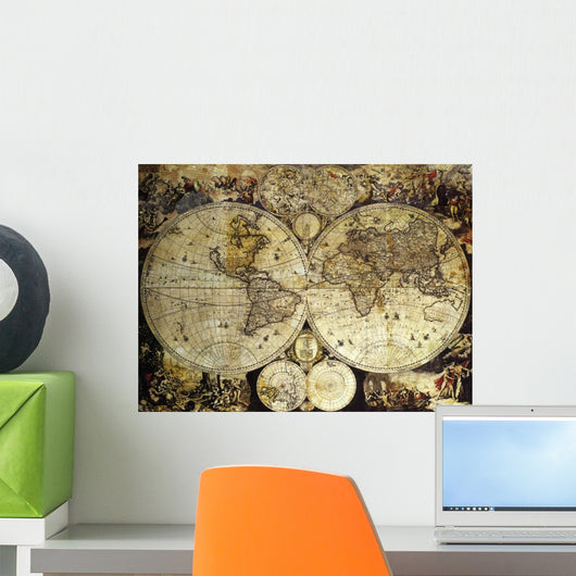 Vintage Map Wall Mural