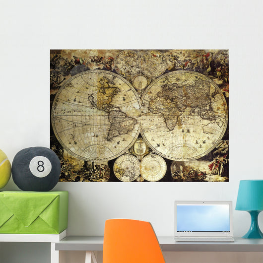 Vintage Map Wall Mural