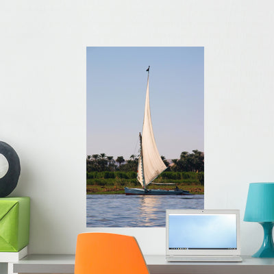 Nile Felucca shown on a wall