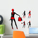 beautiful silhouettes of girls Wall Decal