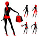 beautiful silhouettes of girls Wall Decal