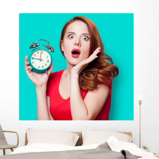 Young Beautfiul Redhead Girl Wall Decal