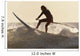 A Surfer Paddling On A Surfboard Off Benavides Beach Wall Mural