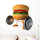 Fit Weightlifting Hamburger Wall Decal