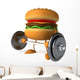 Fit Weightlifting Hamburger Wall Decal