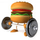 Fit Weightlifting Hamburger Wall Decal