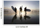 Silhouette Of Three Surfers Carrying Surfboards Wall Mural