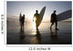 Silhouette Of Three Surfers Carrying Surfboards Wall Mural