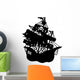 Mysterious Pirate Ship Silhouette Wall Decal