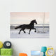 Black Horse Winter Wall Decal