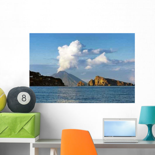 Stromboli Island Wall Decal