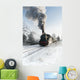Old Steam Locomotive Snow