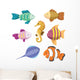 Set Tropical Sea Fish Wall Decal Sticker Set