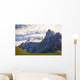 View Of Glacial Mountains And Trees In Banff National Park Wall Mural