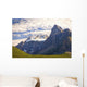 View Of Glacial Mountains And Trees In Banff National Park Wall Mural