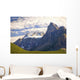 View Of Glacial Mountains And Trees In Banff National Park Wall Mural