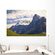 View Of Glacial Mountains And Trees In Banff National Park Wall Mural