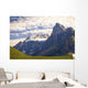 View Of Glacial Mountains And Trees In Banff National Park Wall Mural