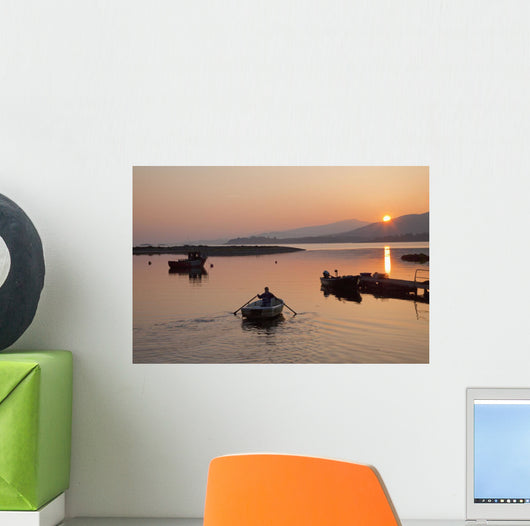 Sunset At Rosdohan Pier Near Sneem Wall Mural