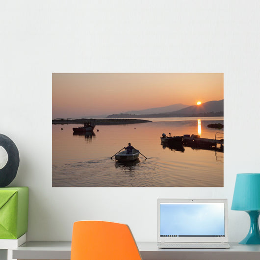 Sunset At Rosdohan Pier Near Sneem Wall Mural