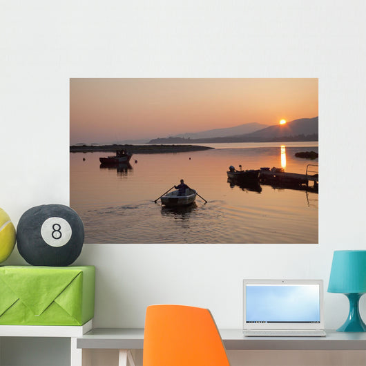 Sunset At Rosdohan Pier Near Sneem Wall Mural
