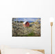 Apple Blossom Trees And A Red Barn Wall Mural