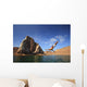 A Man Dives Into The Water Off Espiritu Santos Island Near La Paz Wall Mural