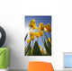 Yellow Tulips Against A Blue Sky At Wooden Shoe Tulip Farm Wall Mural