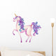 Prancing Purple Watercolor Unicorn Wall Decal