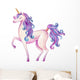 Prancing Purple Watercolor Unicorn Wall Decal