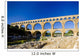 Roman aqueduct, Pont du Gard, Languedoc-Roussillon, France Wall Mural