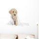 Golden Retriever Puppy and Towel Wall Decal
