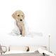Golden Retriever Puppy and Towel Wall Decal