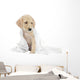 Golden Retriever Puppy and Towel Wall Decal