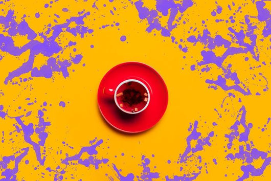 Red Cup Tea with Wall Decal