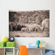 Elephants Walking In A Row Wall Mural