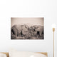 Two Elephants With Their Trunks Touching Wall Mural