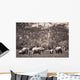 A Group Of Elephants Wall Mural