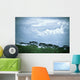 Trees Under A Cloudy Sky Wall Mural