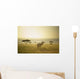 An Antelope Walks In The Grassland At Sunset Wall Mural