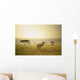 An Antelope Walks In The Grassland At Sunset Wall Mural