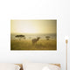 An Antelope Walks In The Grassland At Sunset Wall Mural