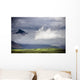 The Peak Of A Mountain Seen Through Low Lying Clouds Wall Mural