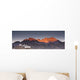 A Building On A Rock Ledge With Alpenglow Over The Mountains Wall Mural