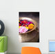 Flowers Floating In A Bowl Filled With Water Wall Mural
