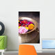 Flowers Floating In A Bowl Filled With Water Wall Mural