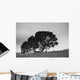Silhouette Of A Tree With Sheep Standing Underneath Wall Mural
