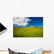 Wooden Fence Posts Running Through A Grassy Field Wall Mural